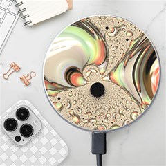 Fractal Background Pattern Texture Abstract Design Abstract Wireless Fast Charger(white) by Ravend