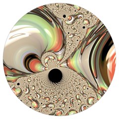 Fractal Background Pattern Texture Abstract Design Abstract Round Trivet by Ravend