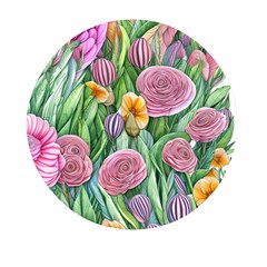 Delicate And Dazzling Watercolor Flowers Mini Round Pill Box (pack Of 3) by GardenOfOphir