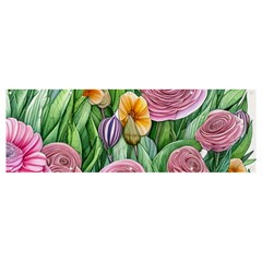 Delicate And Dazzling Watercolor Flowers Banner And Sign 12  X 4  by GardenOfOphir