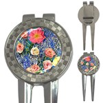 Captivating Watercolor Flowers 3-in-1 Golf Divots Front