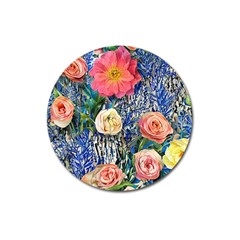 Captivating Watercolor Flowers Magnet 3  (round) by GardenOfOphir