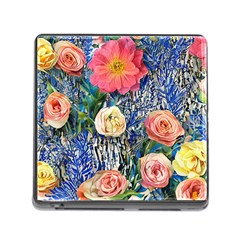 Captivating Watercolor Flowers Memory Card Reader (square 5 Slot) by GardenOfOphir