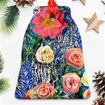 Captivating Watercolor Flowers Bell Ornament (Two Sides) Front