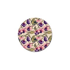 Flowers Pattern Decorative Wallpaper Scrapbooking Golf Ball Marker (4 Pack) by Ravend