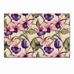 Flowers Pattern Decorative Wallpaper Scrapbooking Postcard 4 x 6  (pkg Of 10) by Ravend