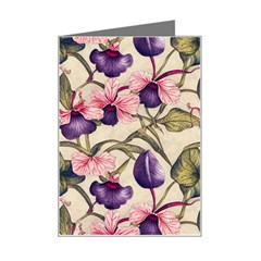 Flowers Pattern Decorative Wallpaper Scrapbooking Mini Greeting Card by Ravend