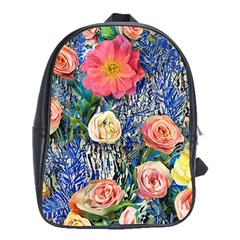 Captivating Watercolor Flowers School Bag (xl) by GardenOfOphir