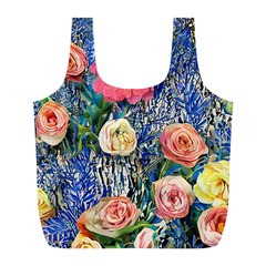 Captivating Watercolor Flowers Full Print Recycle Bag (l) by GardenOfOphir