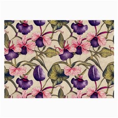 Flowers Pattern Decorative Wallpaper Scrapbooking Large Glasses Cloth (2 Sides) by Ravend