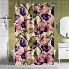 Flowers Pattern Decorative Wallpaper Scrapbooking Shower Curtain 48  X 72  (small)  by Ravend