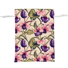 Flowers Pattern Decorative Wallpaper Scrapbooking Lightweight Drawstring Pouch (xl) by Ravend