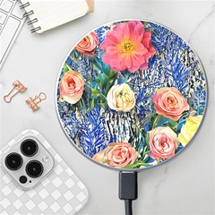 Captivating Watercolor Flowers Wireless Fast Charger(white) by GardenOfOphir