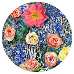 Captivating Watercolor Flowers Round Trivet by GardenOfOphir