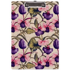 Flowers Pattern Decorative Wallpaper Scrapbooking A4 Acrylic Clipboard by Ravend