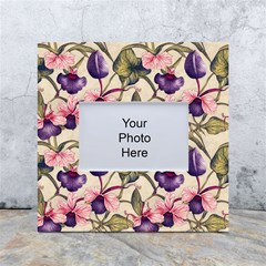 Flowers Pattern Decorative Wallpaper Scrapbooking White Box Photo Frame 4  X 6  by Ravend