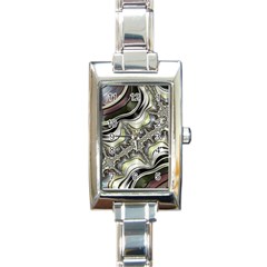 Fractal Background Pattern Texture Abstract Design Art Rectangle Italian Charm Watch by Ravend