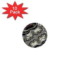 Fractal Background Pattern Texture Abstract Design Art 1  Mini Buttons (10 Pack)  by Ravend