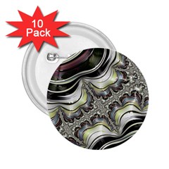 Fractal Background Pattern Texture Abstract Design Art 2 25  Buttons (10 Pack)  by Ravend