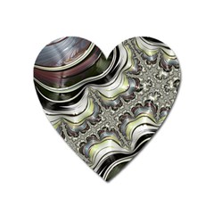 Fractal Background Pattern Texture Abstract Design Art Heart Magnet by Ravend