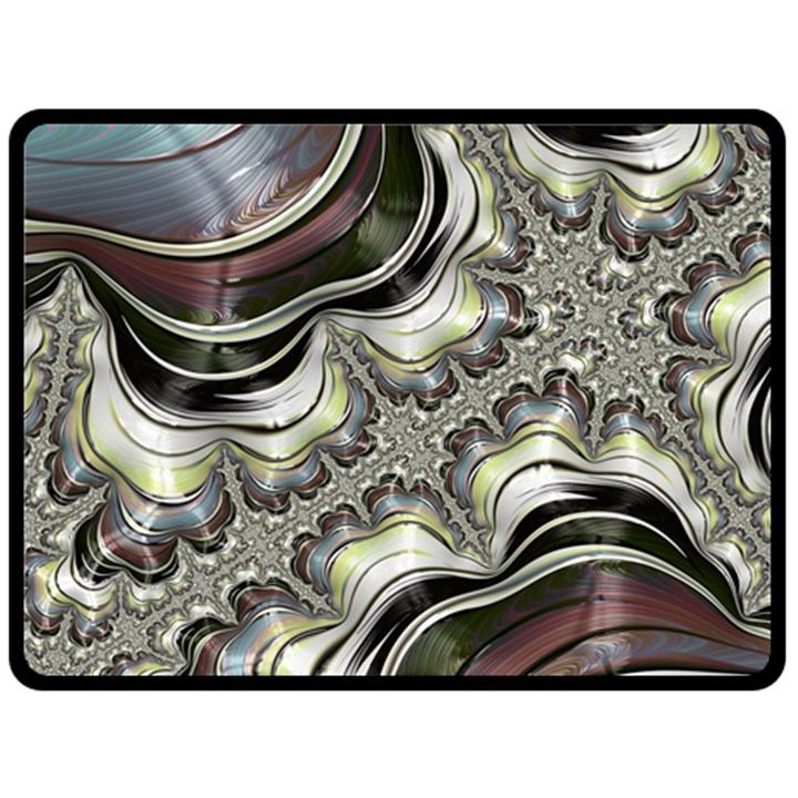 Fractal Background Pattern Texture Abstract Design Art Fleece Blanket (Large)