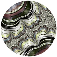 Fractal Background Pattern Texture Abstract Design Art Wooden Puzzle Round by Ravend