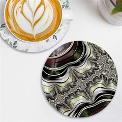 Fractal Background Pattern Texture Abstract Design Art Uv Print Round Tile Coaster by Ravend