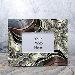 Fractal Background Pattern Texture Abstract Design Art White Tabletop Photo Frame 4 x6  by Ravend