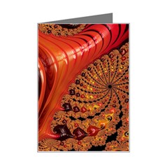 Fractal Background Pattern Texture Abstract Design Mini Greeting Card by Ravend