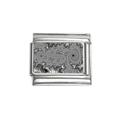 Fractal Background Pattern Texture Abstract Design Silver Italian Charm (9mm) by Ravend