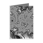 Fractal Background Pattern Texture Abstract Design Silver Mini Greeting Cards (Pkg of 8) Right