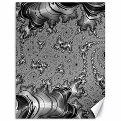 Fractal Background Pattern Texture Abstract Design Silver Canvas 18  X 24  by Ravend