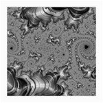 Fractal Background Pattern Texture Abstract Design Silver Medium Glasses Cloth (2 Sides) Front