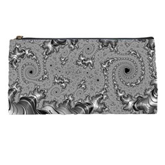 Fractal Background Pattern Texture Abstract Design Silver Pencil Case by Ravend