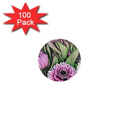 Sumptuous Watercolor Flowers 1  Mini Magnets (100 Pack)  by GardenOfOphir