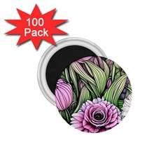 Sumptuous Watercolor Flowers 1 75  Magnets (100 Pack)  by GardenOfOphir