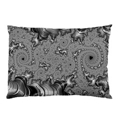 Fractal Background Pattern Texture Abstract Design Silver Pillow Case (two Sides) by Ravend