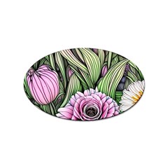 Sumptuous Watercolor Flowers Sticker Oval (10 Pack) by GardenOfOphir