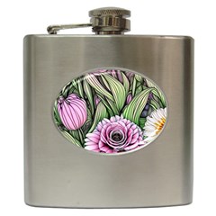 Sumptuous Watercolor Flowers Hip Flask (6 Oz) by GardenOfOphir