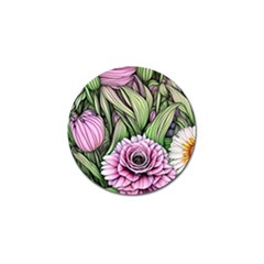 Sumptuous Watercolor Flowers Golf Ball Marker (4 Pack) by GardenOfOphir