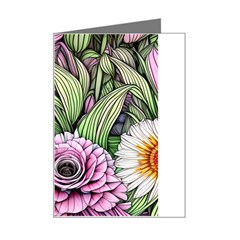 Sumptuous Watercolor Flowers Mini Greeting Card by GardenOfOphir