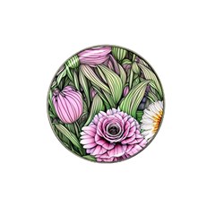 Sumptuous Watercolor Flowers Hat Clip Ball Marker (4 Pack) by GardenOfOphir