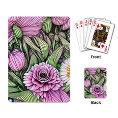 Sumptuous Watercolor Flowers Playing Cards Single Design (rectangle) by GardenOfOphir