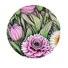 Sumptuous Watercolor Flowers Mini Round Pill Box by GardenOfOphir