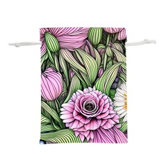 Sumptuous Watercolor Flowers Lightweight Drawstring Pouch (l) by GardenOfOphir