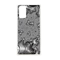 Fractal Background Pattern Texture Abstract Design Silver Samsung Galaxy Note 20 Tpu Uv Case by Ravend