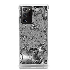 Fractal Background Pattern Texture Abstract Design Silver Samsung Galaxy Note 20 Ultra Tpu Uv Case by Ravend