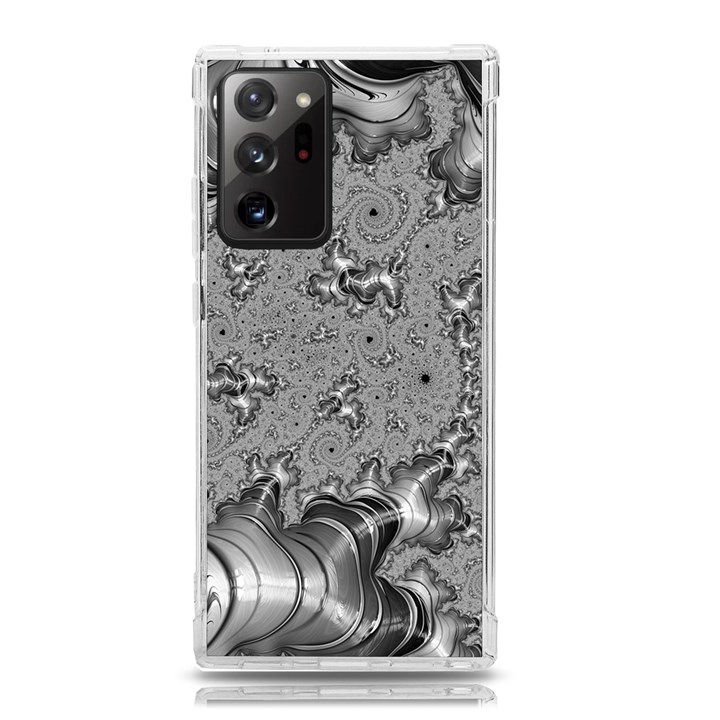 Fractal Background Pattern Texture Abstract Design Silver Samsung Galaxy Note 20 Ultra TPU UV Case