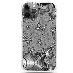 Fractal Background Pattern Texture Abstract Design Silver Iphone 12 Pro Max Tpu Uv Print Case by Ravend