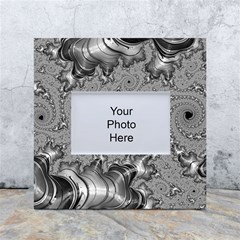 Fractal Background Pattern Texture Abstract Design Silver White Box Photo Frame 4  X 6  by Ravend